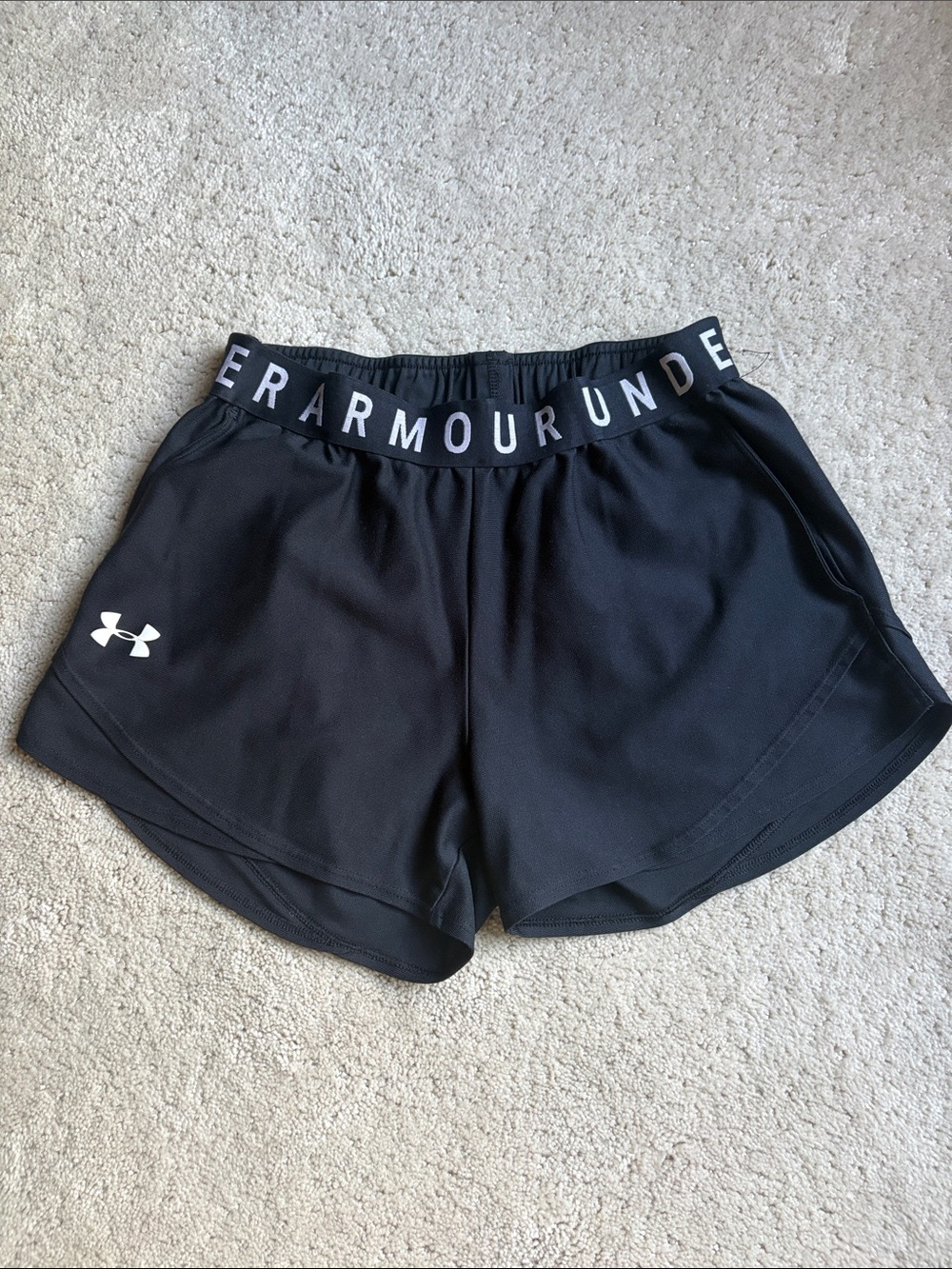 Under Armour Black Women’s Athletic Shorts with Logo Waistband
